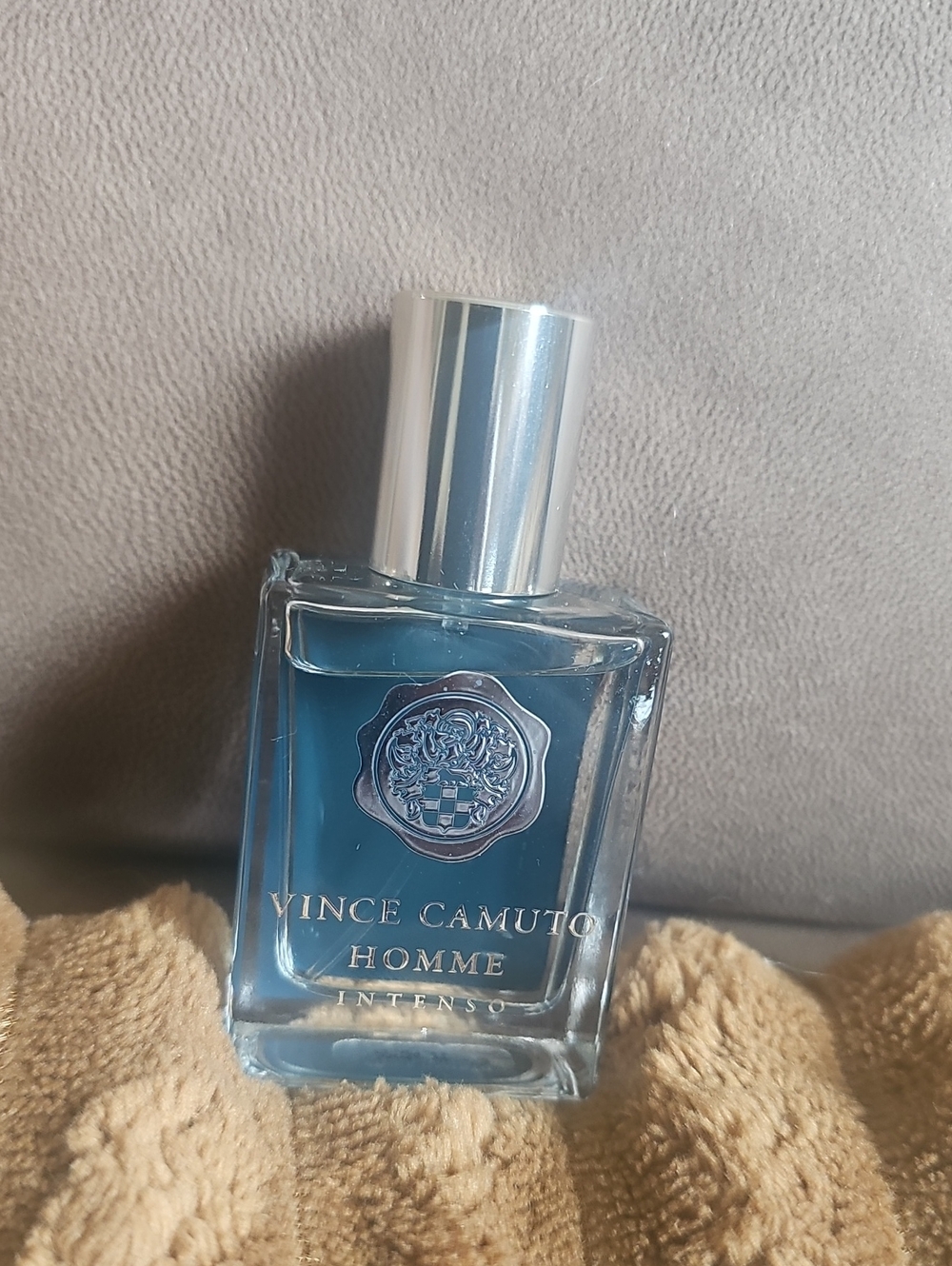 Vince Camuto Homme Intenso Blue Glass Fragrance Bottle